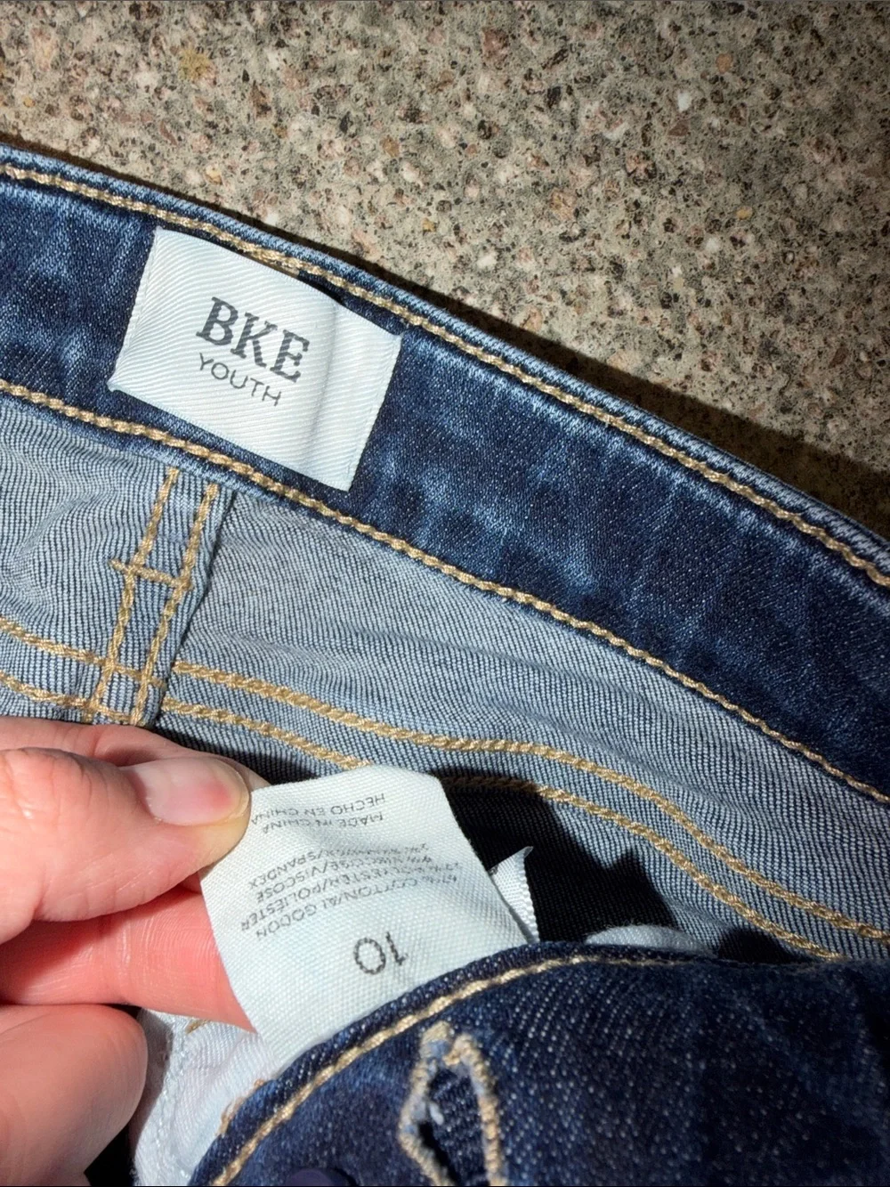 BKE Kids Dark Blue Distressed Skinny Jeans